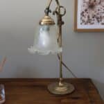 lampe laiton tulipe, luce