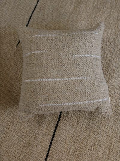 coussin coton upcyclé sable, saudade