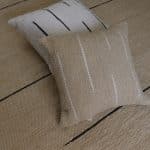 coussin coton upcyclé sable, saudade