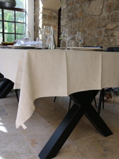 nappe lin naturel 155x155, pauline