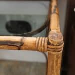 table bambou vintage, verre fumé aglaé n01-5