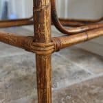 ttable bambou vintage, verre fumé aglaé n°01-7