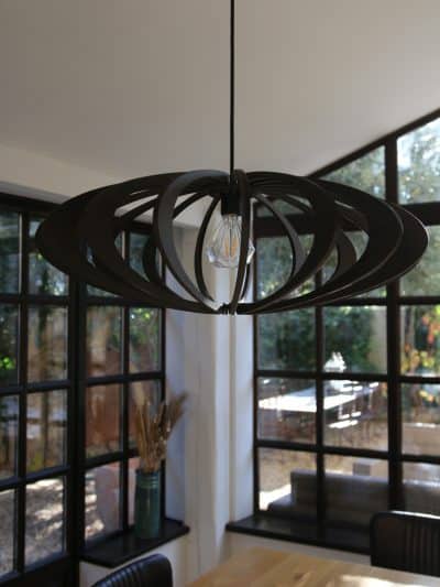 suspension mdf noir 70 cm, zoe