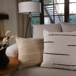 coussin coton recyclé blanc 45x45, taylor