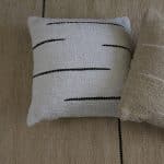 coussin coton upcyclé crème, saudade