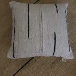 coussin coton upcyclé crème, saudade