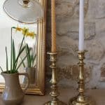 bougeoir laiton ancien, blaise