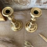 bougeoir laiton ancien, blaise