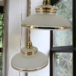 suspension vintage verre sablé, ella n°01