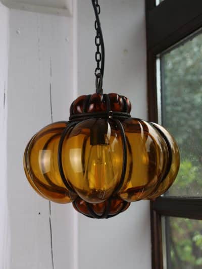 suspension lanterne, style murano, Élise n°2