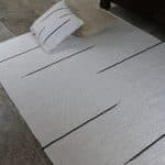 tapis coton upcyclé crème, saudade