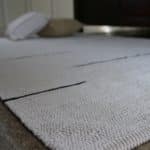 tapis coton upcyclé crème, saudade