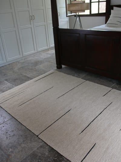 tapis coton upcyclé sable, saudade