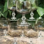 lot 9 verres fumés à vin, vincent
