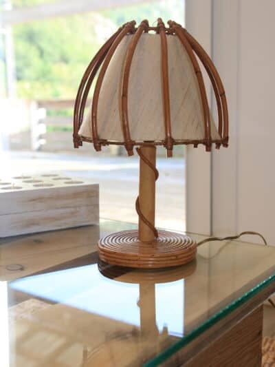 lampe à poser rotin, louis sognot