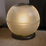 lampe globe verre holophane, lester