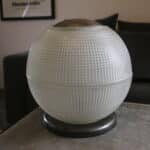lampe globe verre holophane, lester