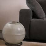 lampe globe verre holophane, lester