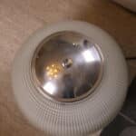 lampe globe verre holophane, lester
