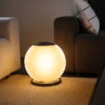lampe globe verre holophane, lester