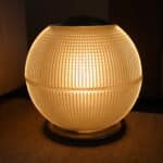 lampe globe verre holophane, lester