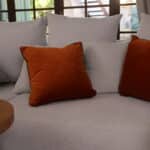 coussin velours orange dedard