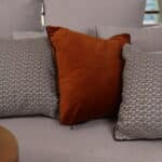 coussin velours orange dedard
