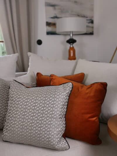 coussin jacquard hermès h link