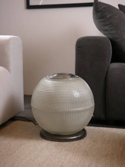lampe globe verre holophane, lester