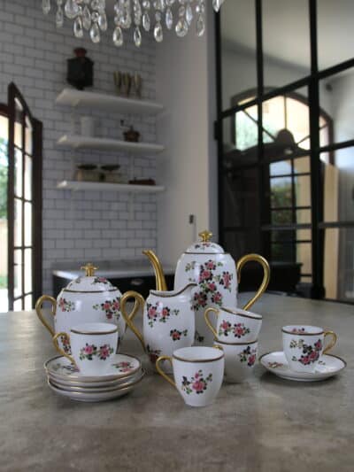 service à thé café en porcelaine de limoges f.legrand