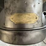 projecteur lampadaire vintage rénové – phare ancien "besnard paris" sur trépied n°02