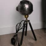 projecteur lampadaire vintage rénové – phare ancien "besnard paris" sur trépied n°02