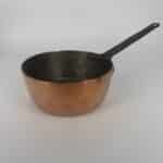 ensemble de 5 anciennes casseroles en cuivre