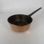 ensemble de 5 anciennes casseroles en cuivre