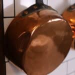 lot de 5 anciennes casseroles en cuivre