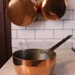 lot de 5 anciennes casseroles en cuivre