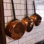 lot de 5 anciennes casseroles en cuivre
