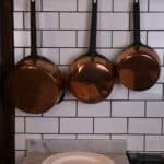 lot de 5 anciennes casseroles en cuivre