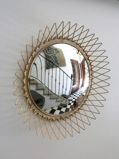 miroir soleil laiton or fin, marcel n°04