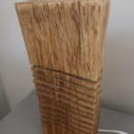 lampe bois de chêne sculptée, dezen