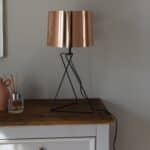 lampe cuivrée, marquise
