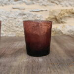 service à orangeade vintage, verre bullé, biot