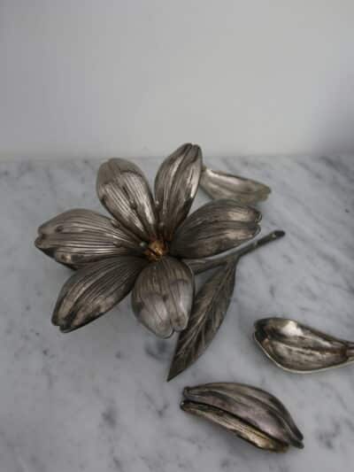 cendrier vintage, fleur