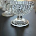 8 coupes à dessert en verre, valentine
