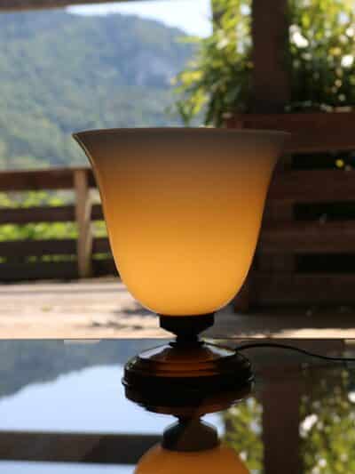 lampe à poser vintage opaline, lucie n°08