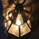 lanterne ancienne laiton et verre, esther n°02