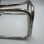 lampe globe opaline chrome, lucie n°09