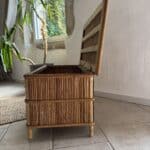 coffre rotin vintage, claude n°01
