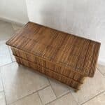 coffre rotin vintage, claude n°01