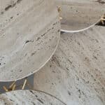 ensemble tables travertin, angelo n°01